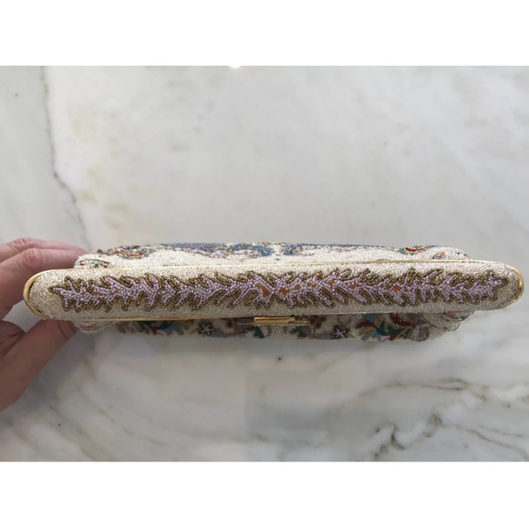 BASS BY JOSEF VINTAGE HANDMADE BEADED CLUTCH - Picture 10 of 16